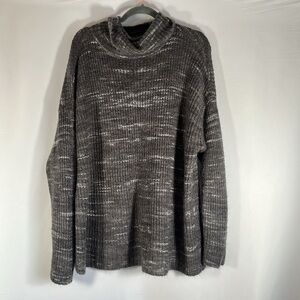 Torrid Dark Grey Space-Dye Turtleneck Knit Pullover Sweater